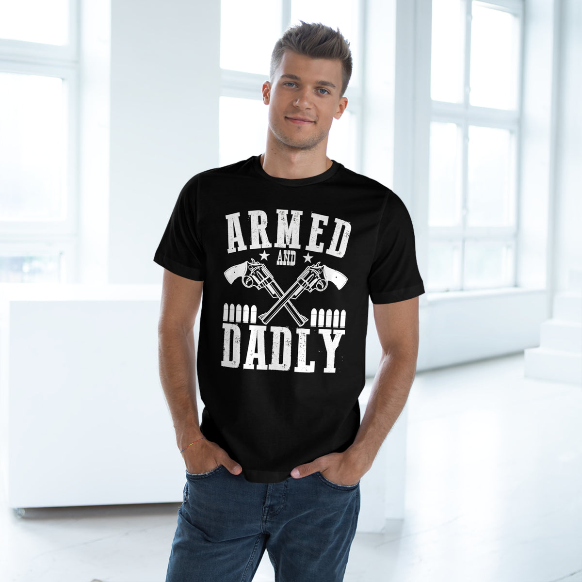 ARMED AND DADLY TEE - Hike Beast Store