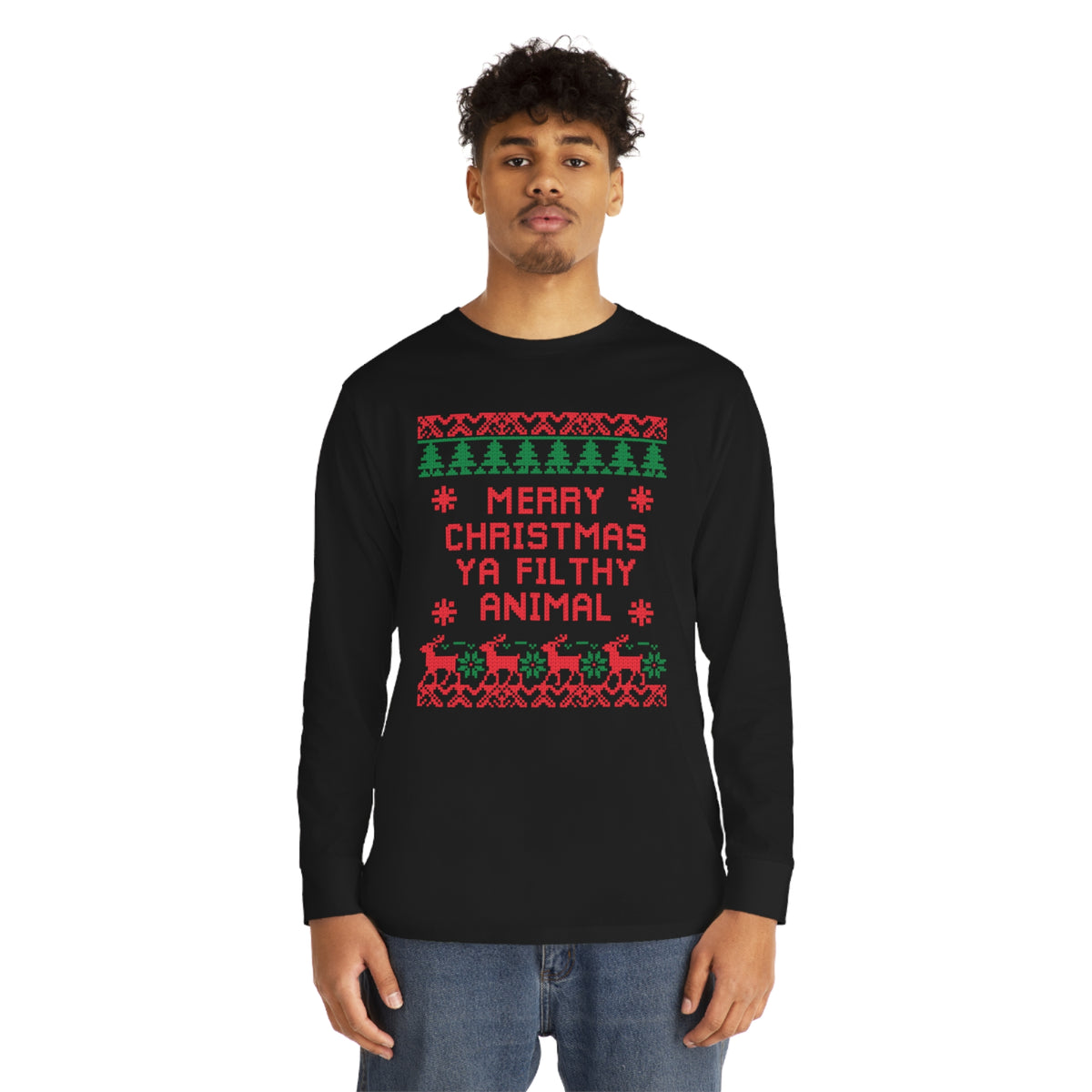 UGLY CHRISTMAS LONG SLEEVE TEE - Hike Beast Store