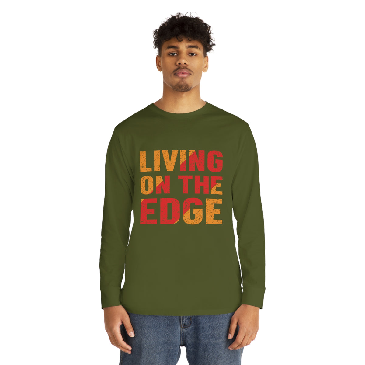 LIVING ON THE EDGE LONG SLEEVE TEE - Hike Beast Store