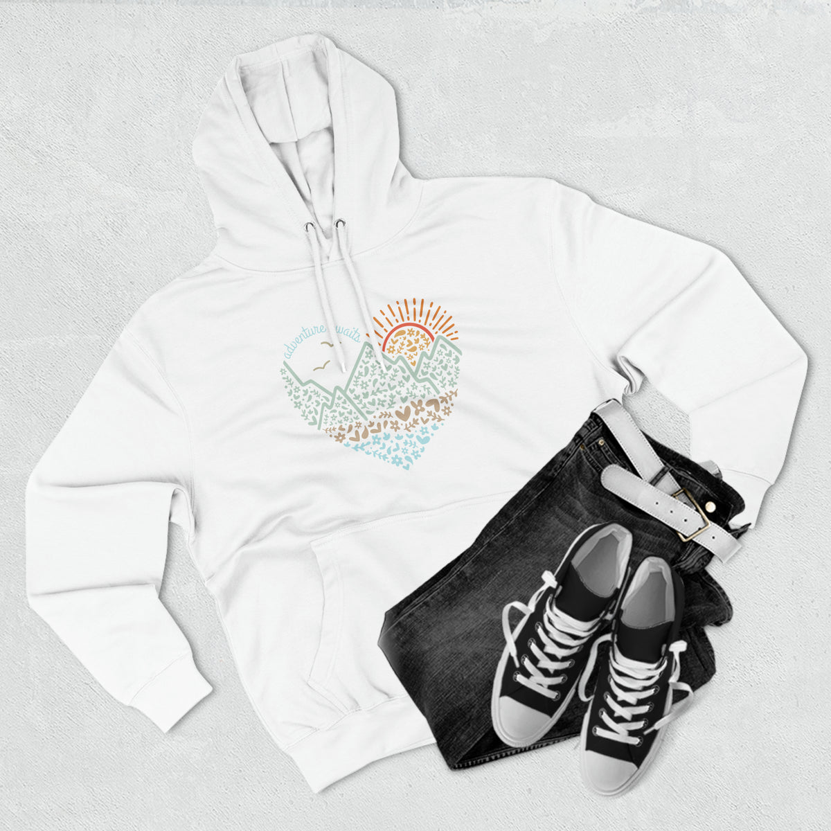 ADVENTURE AWAITS SOFT STYLE HOODIE - Hike Beast Store