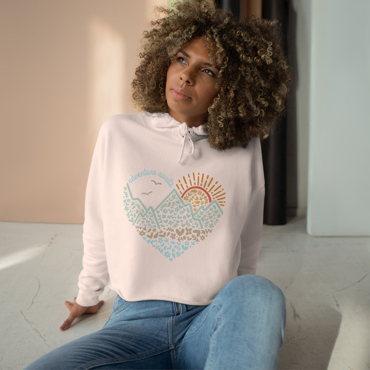 ADVENTURE AWAITS CROP HOODIE - Hike Beast Store