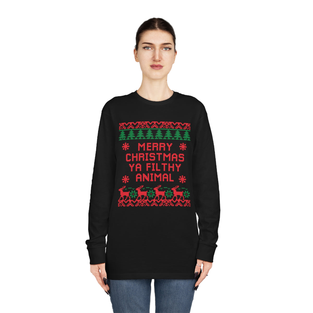 UGLY CHRISTMAS LONG SLEEVE TEE - Hike Beast Store