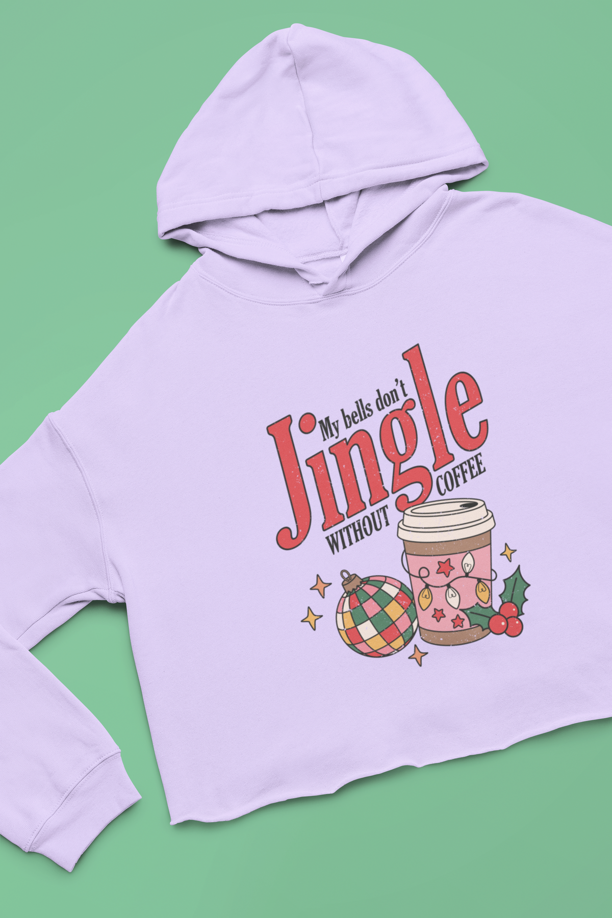 MY BELLS DON'T JINGLE CROP HOODIE - Hike Beast Store