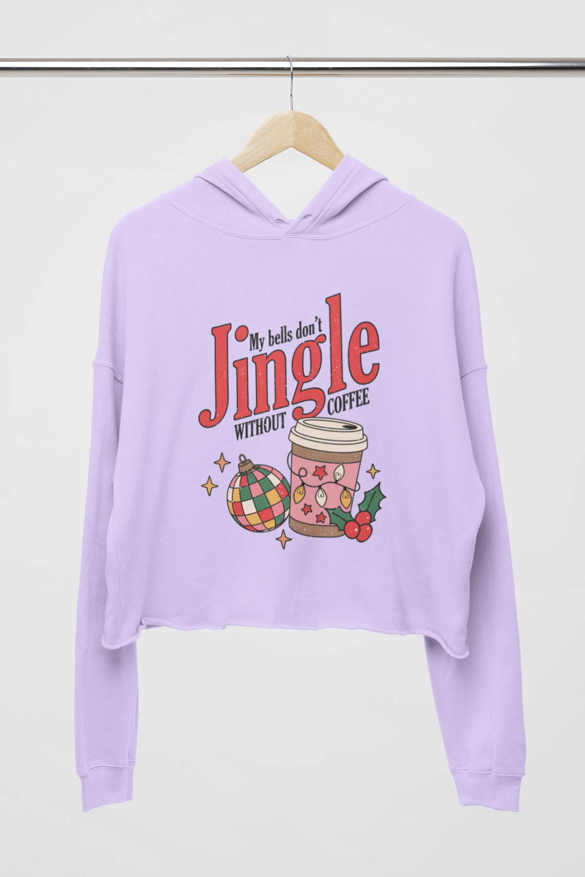 MY BELLS DON'T JINGLE CROP HOODIE - Hike Beast Store