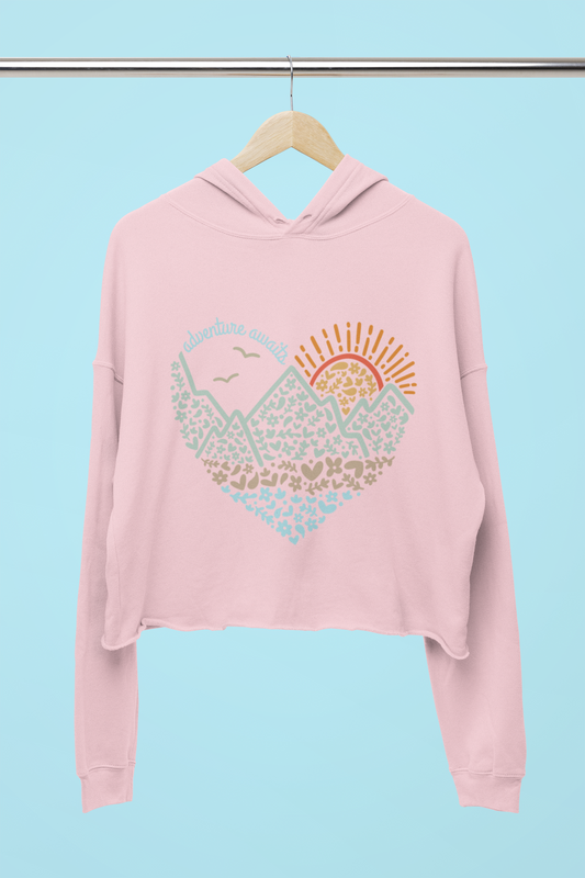 ADVENTURE AWAITS CROP HOODIE - Hike Beast Store