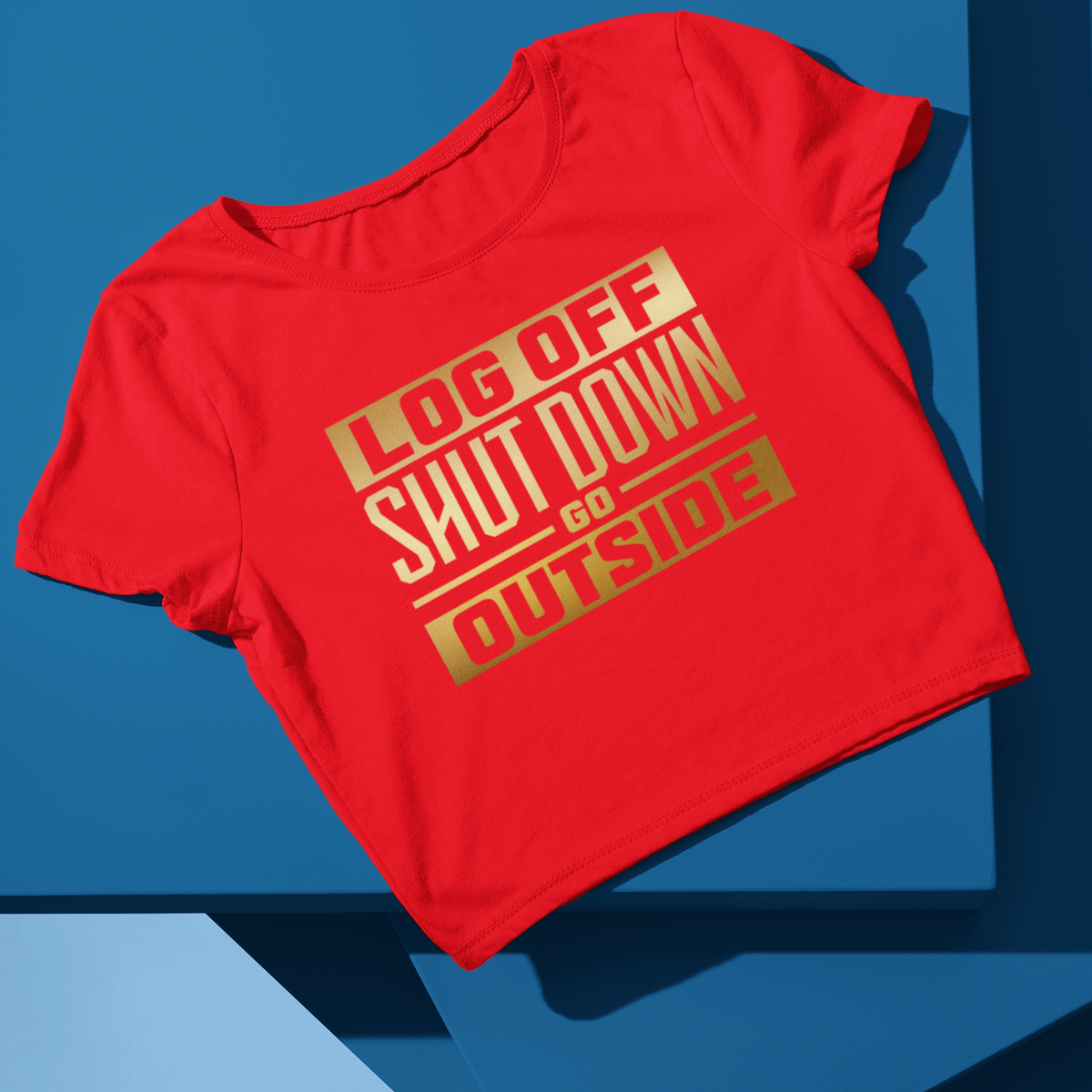 LOG OFF GO OUTSIDE CROP TOP - Hike Beast Store