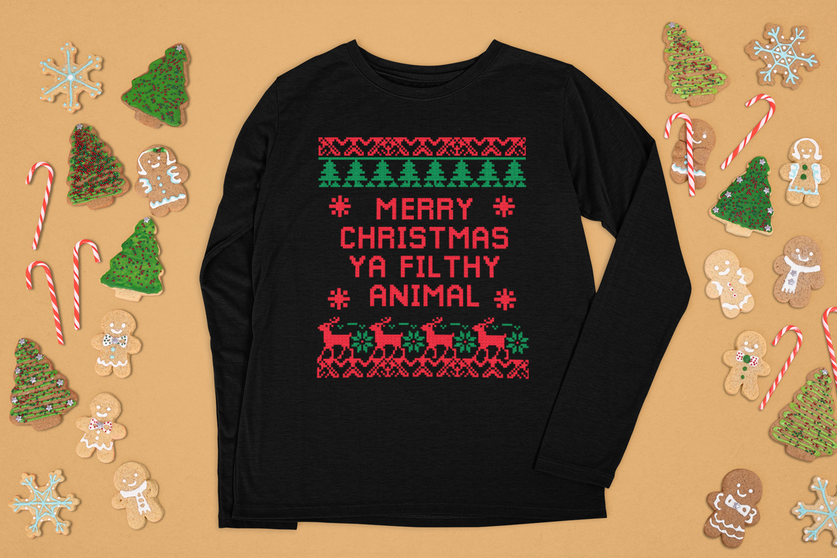 UGLY CHRISTMAS LONG SLEEVE TEE - Hike Beast Store