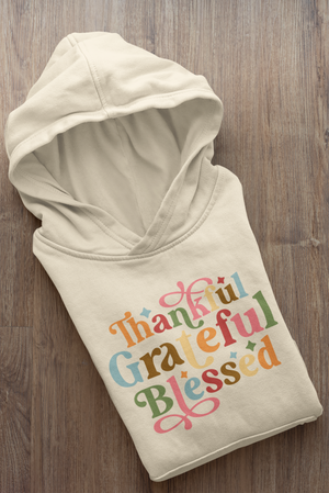THANKFUL GRATEFUL BLESSED SOFT STYLE HOODIE - Hike Beast Store