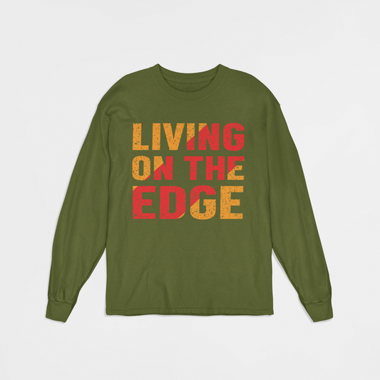 LIVING ON THE EDGE LONG SLEEVE TEE - Hike Beast Store