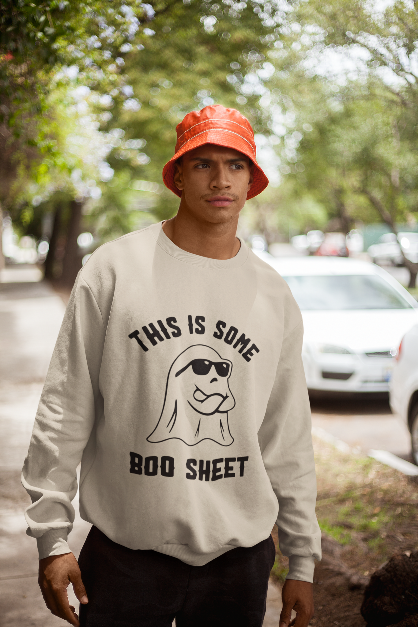 BOO SHEET CREWNECK SWEATSHIRT - Hike Beast Store