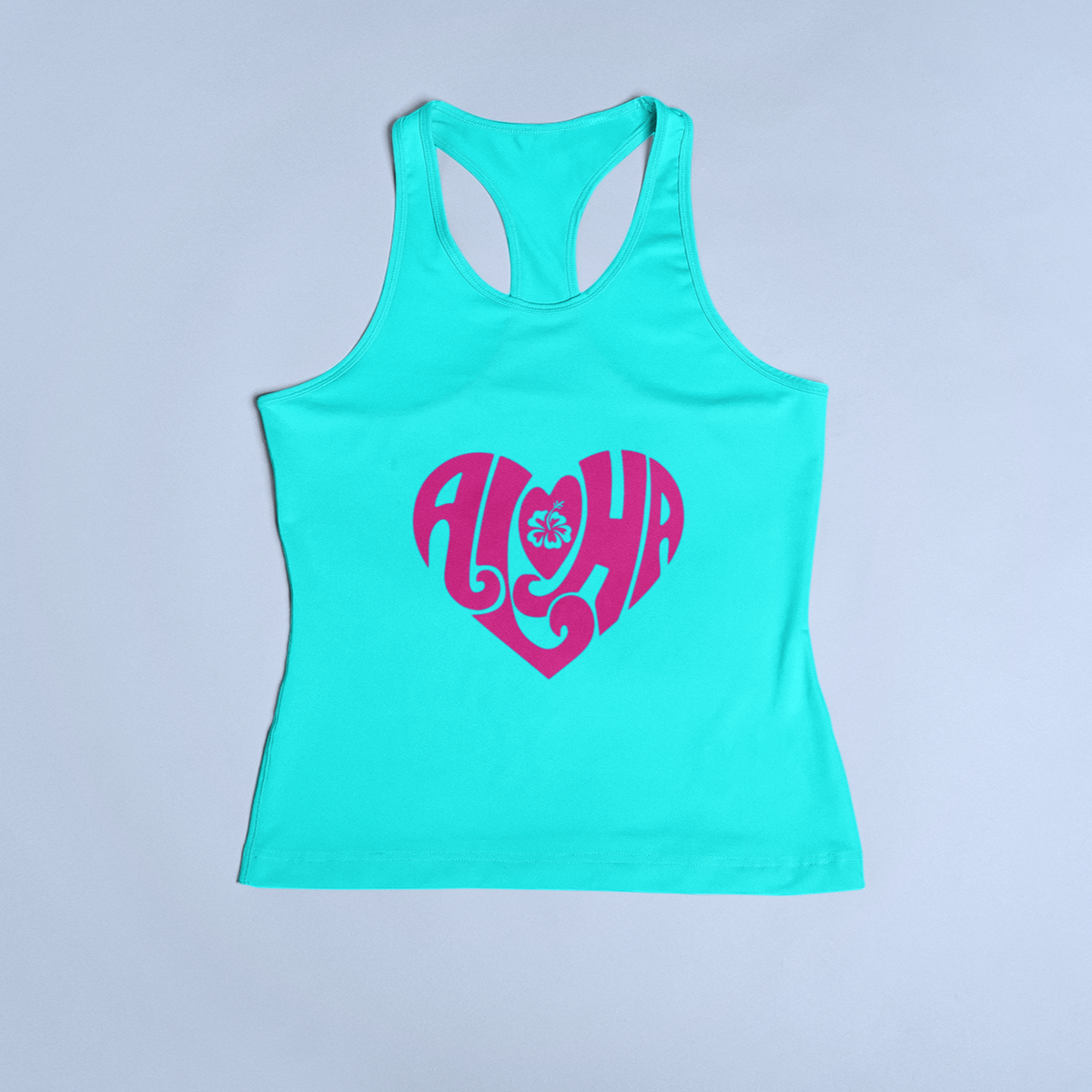 ALOHA LOVE RACERBACK TANK - Hike Beast Store