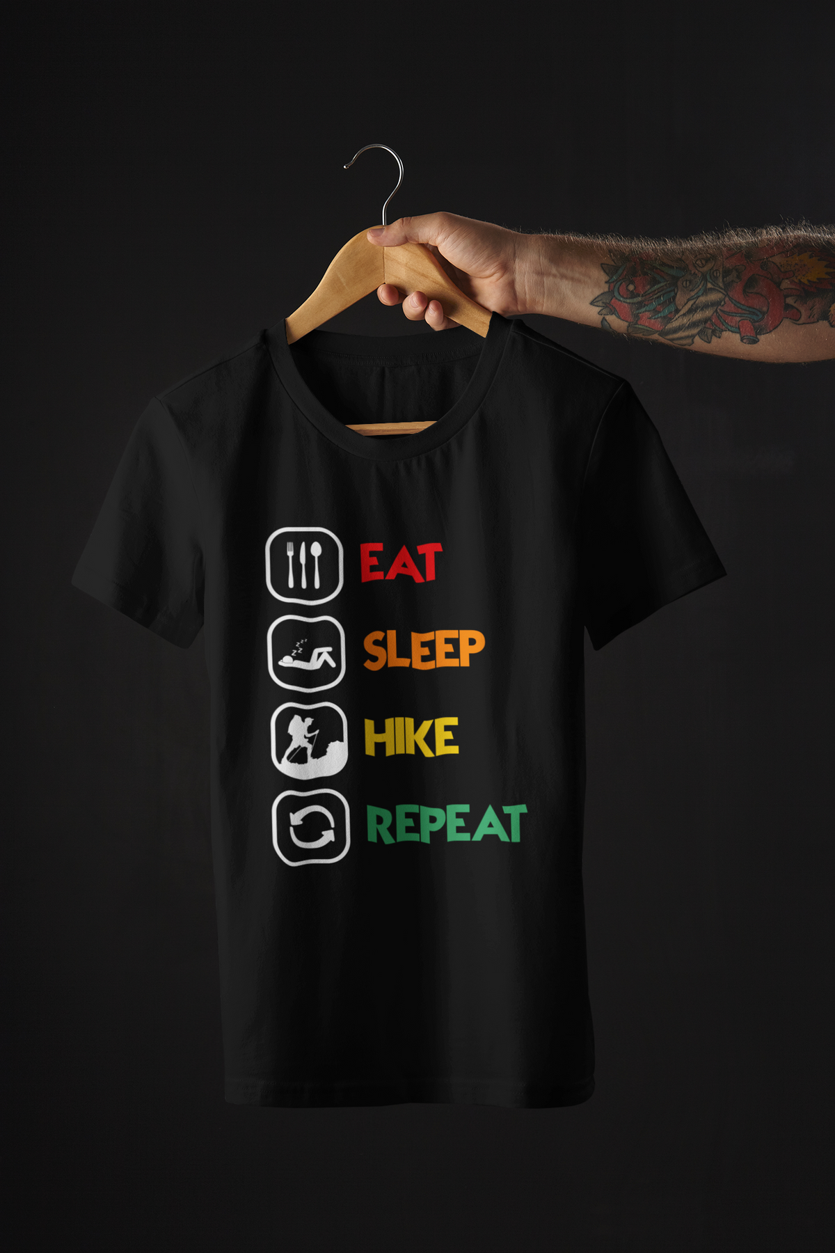 EAT SLEEP HIKE REPEAT TEE - Hike Beast Store