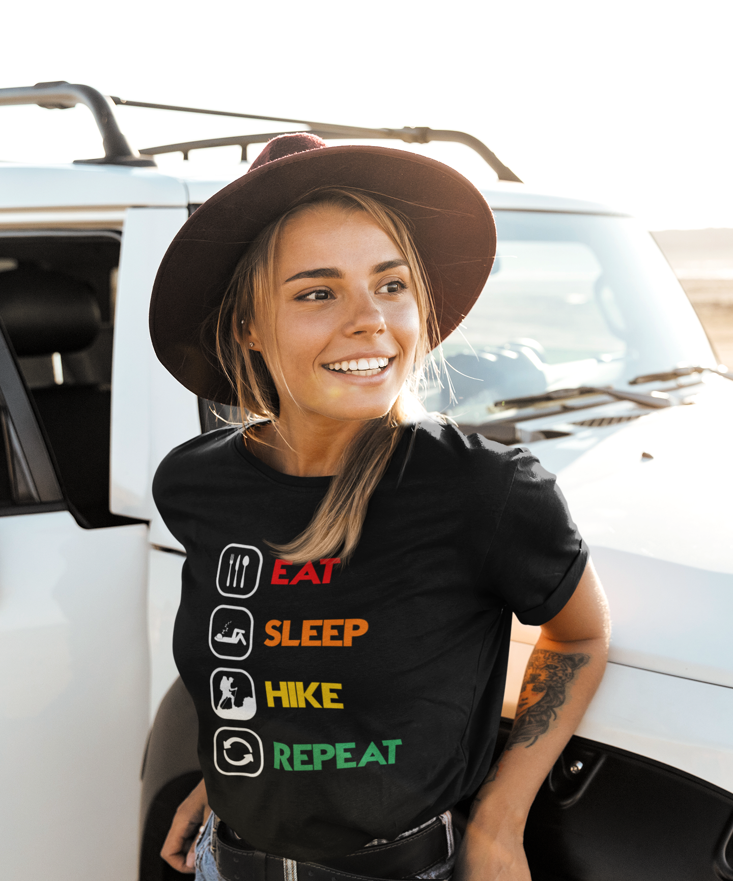 EAT SLEEP HIKE REPEAT TEE