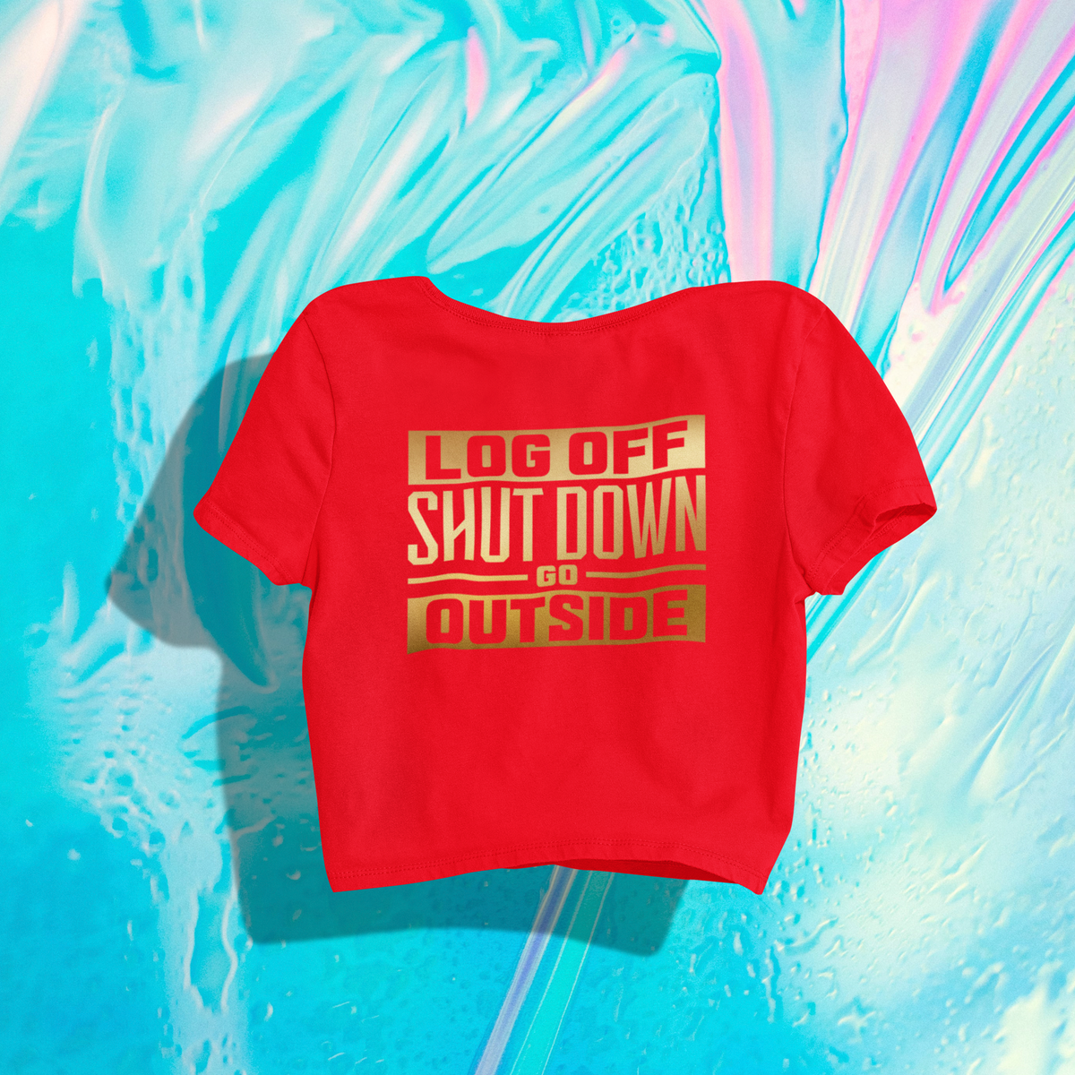 LOG OFF GO OUTSIDE CROP TOP - Hike Beast Store
