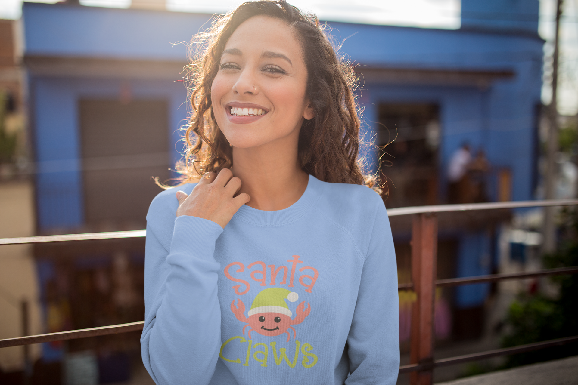 SANTA CLAWS CREWNECK SWEATSHIRT - Hike Beast Store