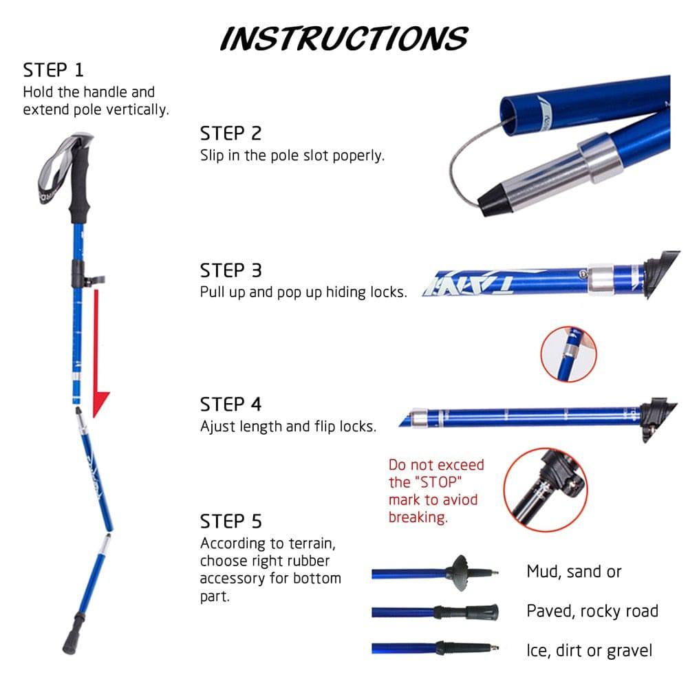 Aluminum Alloy Trekking Poles - Hike Beast Store