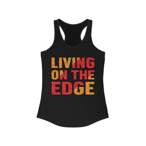 Living On The Edge | Women's Racerback Tank - Hike Beast Store
